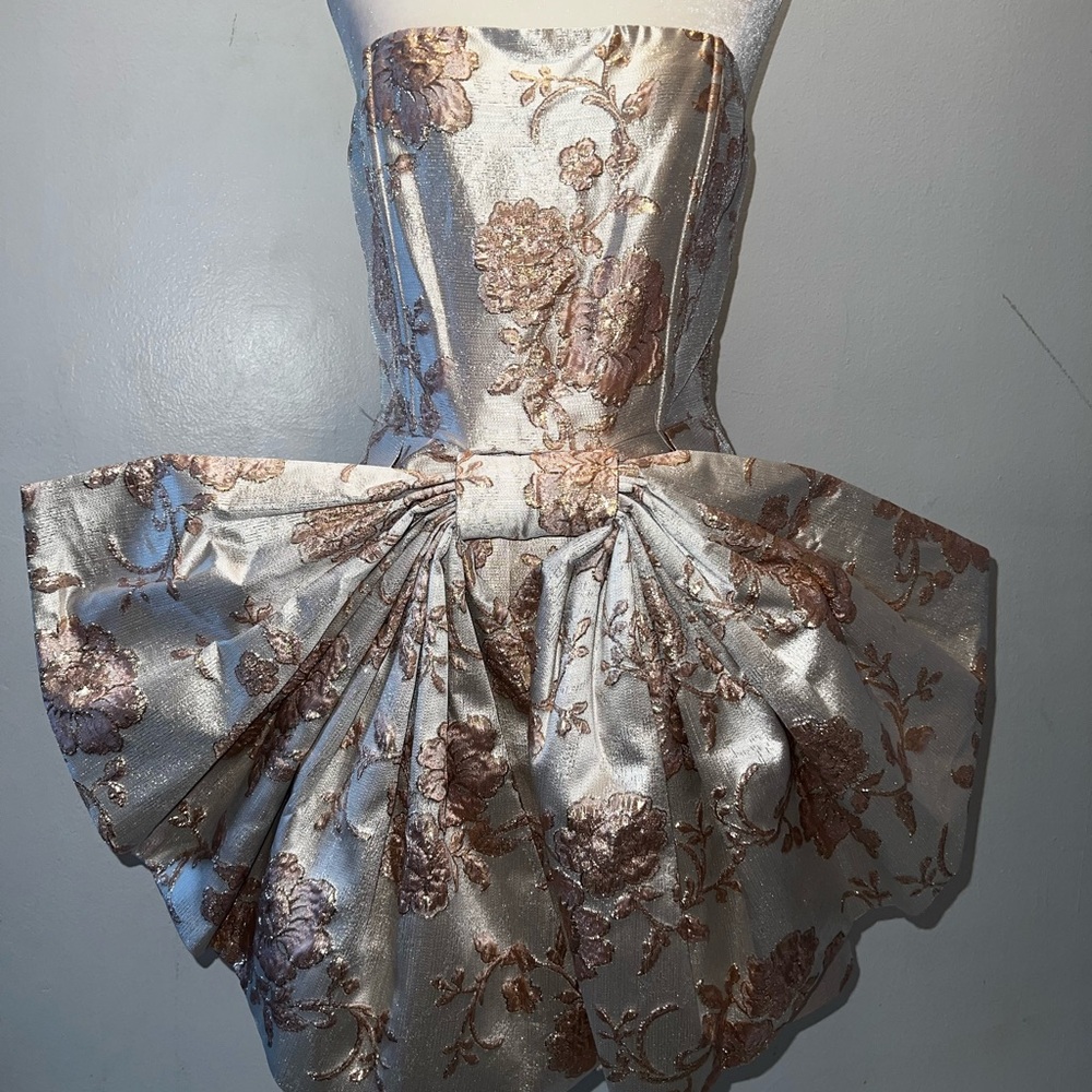 NWT ELEGANT BAROQUE LOVE AFFAIR CORSET BOW MINI DRESS